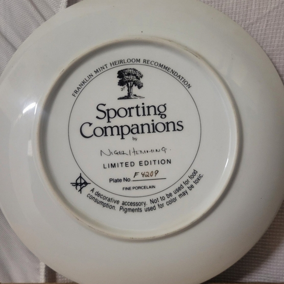 Sporting Companions Limited Edition Plate - Picture 2 of 2
